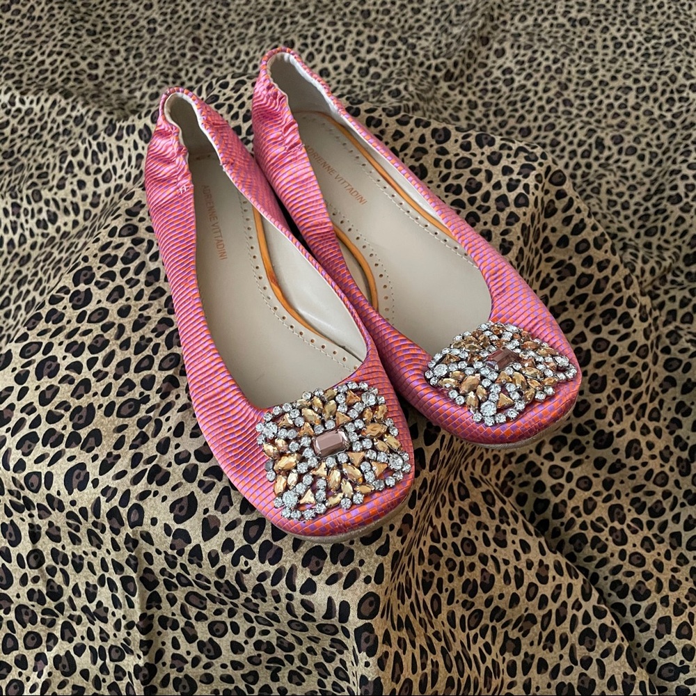 PRICE DROP! Adrienne Vittandini jeweled flats